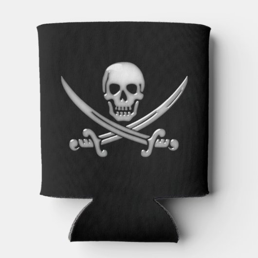 Pirate Skull en Sword Crossbones Blikjeskoeler (Achterkant)