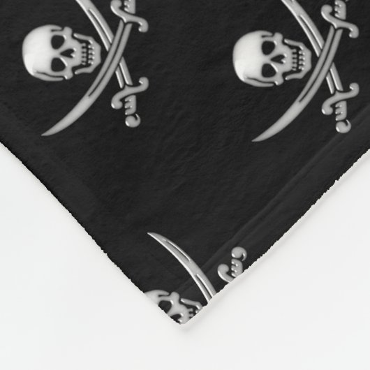 Pirate Skull en Sword Crossbones Fleece Deken (Hoek)
