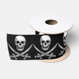 Pirate Skull en Sword Crossbones Satijnen Lint