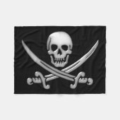 Pirate Skull en Sword Crossbones (TLAPD) Fleece Deken (Voorkant (Horizontaal))