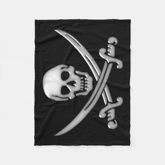 Pirate Skull en Sword Crossbones (TLAPD) Fleece Deken (Voorkant)