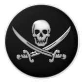 Pirate Skull en Sword Crossbones (TLAPD) Keramische Knop (Voorkant)