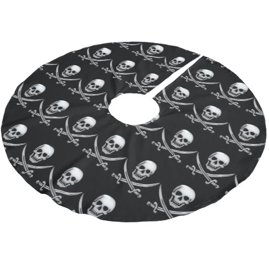 Pirate Skull en Sword Crossbones (TLAPD) Kerstboom Rok (Gekanteld)