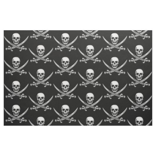 Pirate Skull en Sword Crossbones (TLAPD) Stof (Yard (91,4 cm))