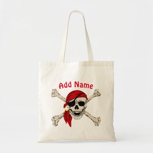 Pirate Skull en Swords, Jolly Roger Mini Canvas ta Tote Bag (Voorkant)