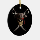 Pirate Skull en Swords Keramisch Ornament (Rechts)