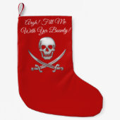 Pirate Skull en Swords Kleine Kerstsok (Voorkant)