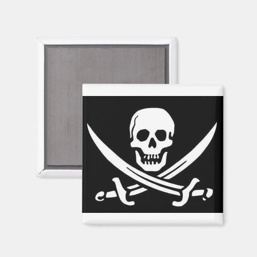 Pirate Skull en Swords Magneet (Voorkant / Achterkant)