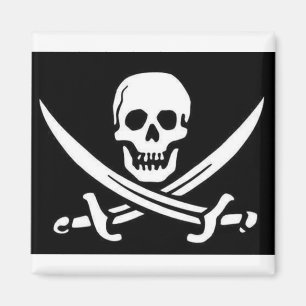 Pirate Skull en Swords Magneet