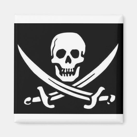 Pirate Skull en Swords Magneet (Voorkant)