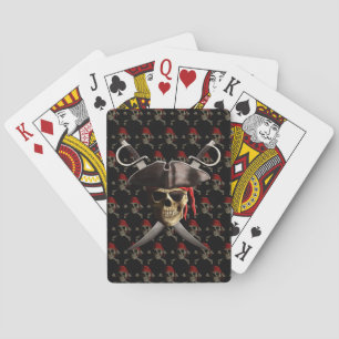 Pirate Skull en Swords Pokerkaarten