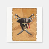 Pirate Skull en Swords Servetten (Voorkant)