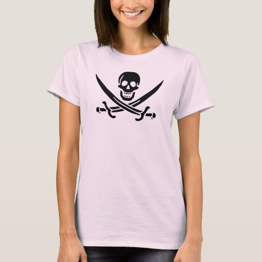 Pirate Skull en Swords T-shirt (Voorkant)