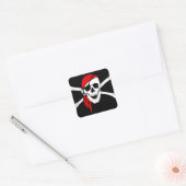 Pirate Skull Flag Vierkante Sticker (Envelop)