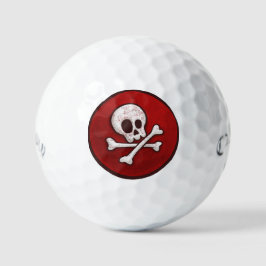 Pirate Skull - Gevaar! Novelty Golfer Gift | Golfballen