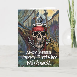 Pirate Skull Ghost Kapitein Cross Botten Ship Kaar Kaart