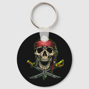 Pirate Skull Ghost Ocean Ship Sleutelhanger