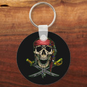 Pirate Skull Ghost Ocean Ship Sleutelhanger (Voorkant)