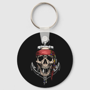 Pirate Skull Ghost Raider Ship Sleutelhanger