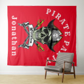 Pirate Skull Ghost Royal Party Achtergrond Wandkleed (In Situ (horizontaal))