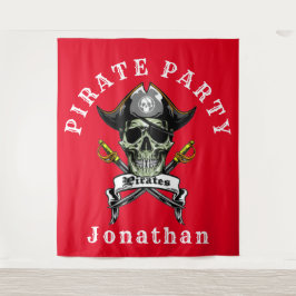 Pirate Skull Ghost Royal Party Achtergrond Wandkleed