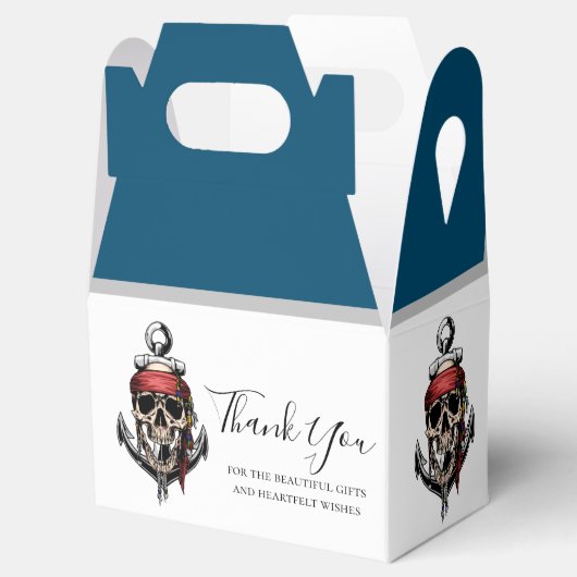 Pirate Skull Ghost Ship Bedankdoosjes (Geopend)