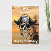 Pirate Skull Ghost Ship Kaart (Voorkant)