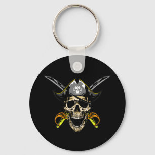 Pirate Skull Ghost Ship Smuggler Sleutelhanger
