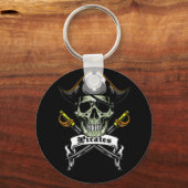 Pirate Skull Ghost Zee Ship Sleutelhanger (Voorkant)