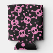 Pirate Skull: Girlish harten patroon Blikjeskoeler (Achterkant)