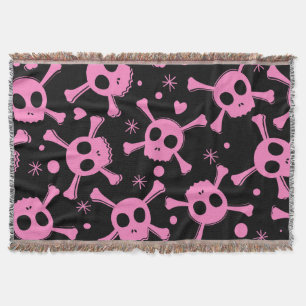 Pirate Skull: Girlish harten patroon Deken