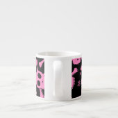 Pirate Skull: Girlish harten patroon Espresso Kop (Achterkant)