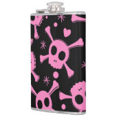 Pirate Skull: Girlish harten patroon Heupfles (Links)