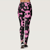 Pirate Skull: Girlish harten patroon Leggings (Achterkant)