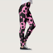 Pirate Skull: Girlish harten patroon Leggings (Rechts)
