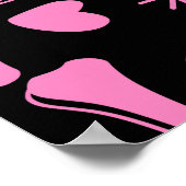 Pirate Skull: Girlish harten patroon Poster (Hoek)