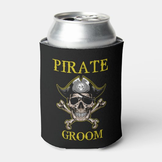 PIRATE SKULL GROEP GOLD BLIKJESKOELER (Blikje Voorkant)