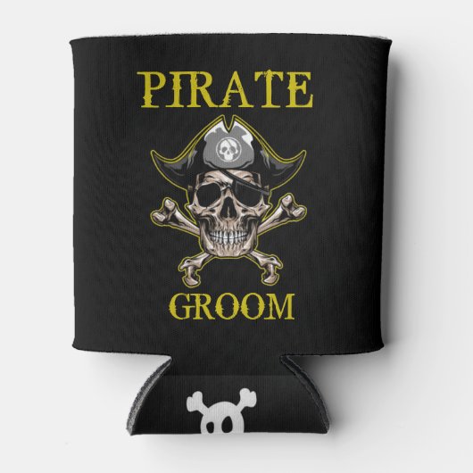PIRATE SKULL GROEP GOLD BLIKJESKOELER (Voorkant)