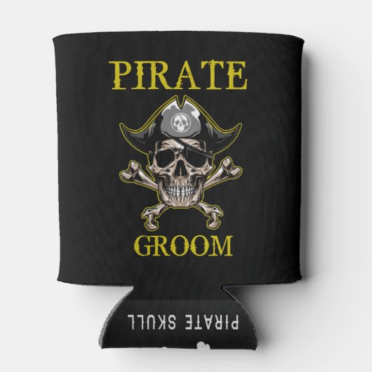 PIRATE SKULL GROEP GOLD BLIKJESKOELER (Achterkant)