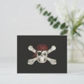 Pirate Skull - Halloween Briefkaart (Staand voorkant)