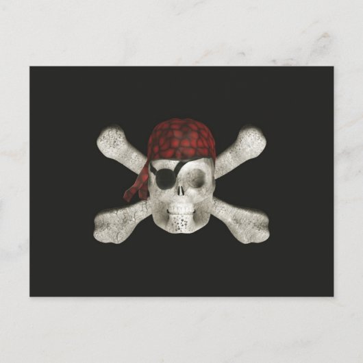Pirate Skull - Halloween Briefkaart (Voorkant)