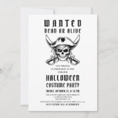 Pirate Skull Halloween Costume Party Kaart (Voorkant)