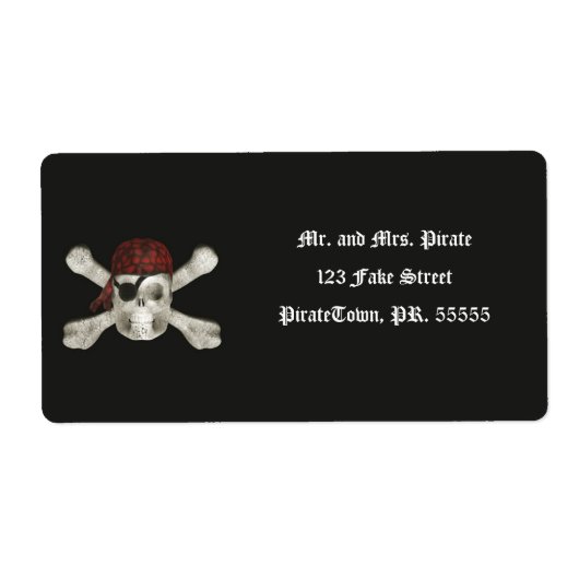 Pirate Skull - Halloween Labels (Voorkant)