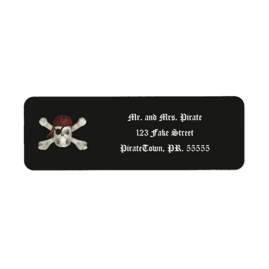 Pirate Skull - Halloween Labels (Voorkant)