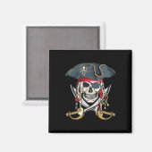Pirate Skull Halloween Little Boys Girls Kinder Te Magneet (Voorkant / Achterkant)