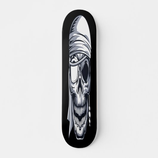 Pirate Skull Head Persoonlijk Skateboard (Voorkant)