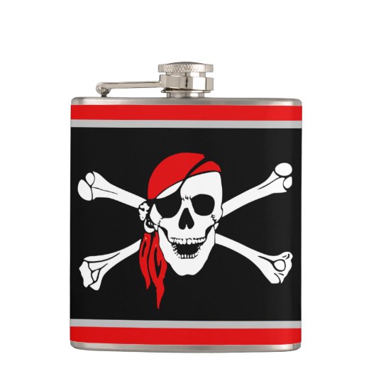 Pirate Skull Heupfles (Voorkant)