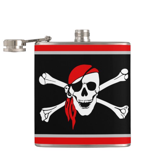 Pirate Skull Heupfles (Geopend)