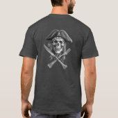 Pirate Skull in zwart-wit voor Buffaners T-shirt (Achterkant)
