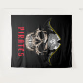 Pirate Skull jolly roger Achtergrond Wandkleed (Voorkant (horizontaal))